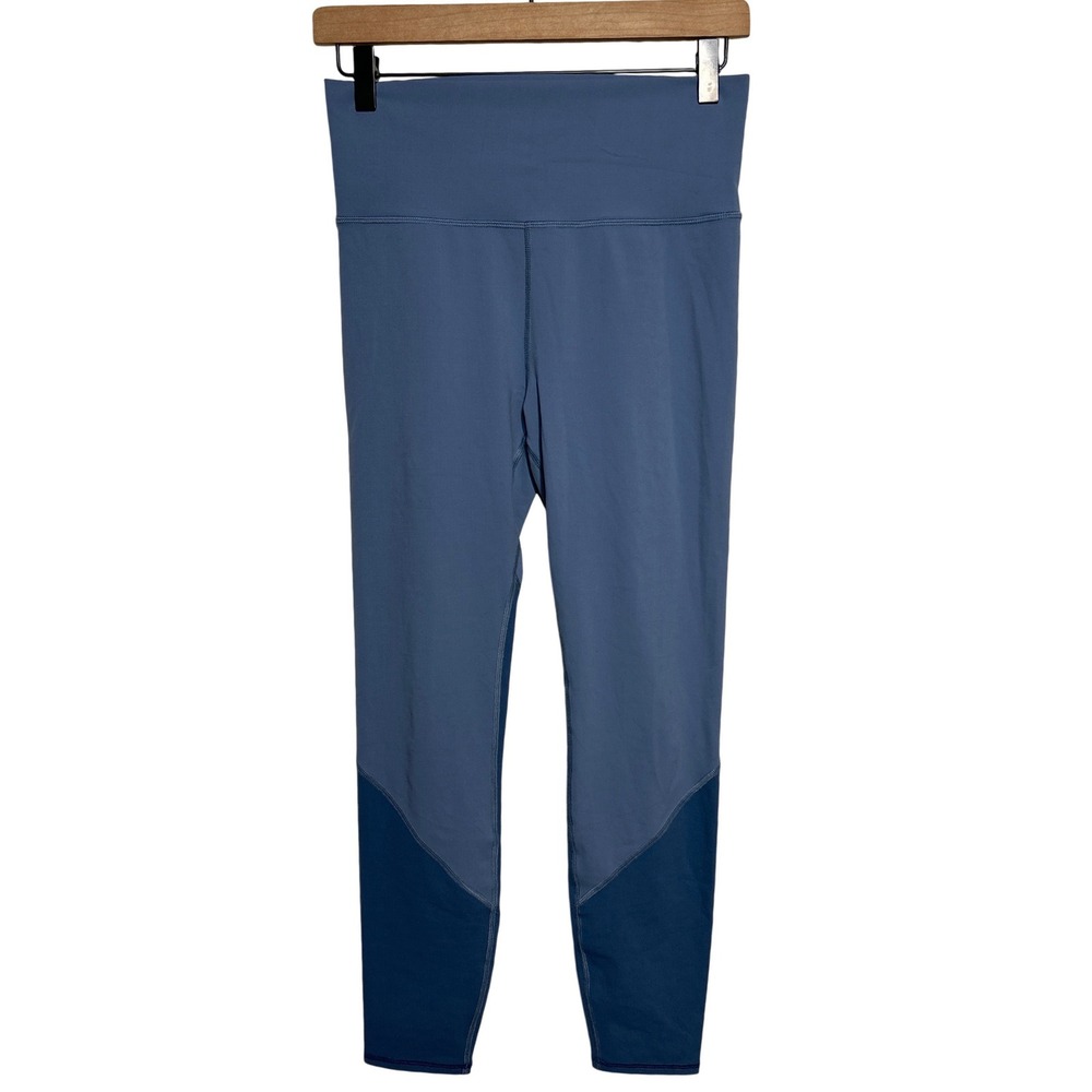 Vuori High Rise Colorblock‎ Athletic Leggings Blue 27" Waist 25" Inseam 12" Rise